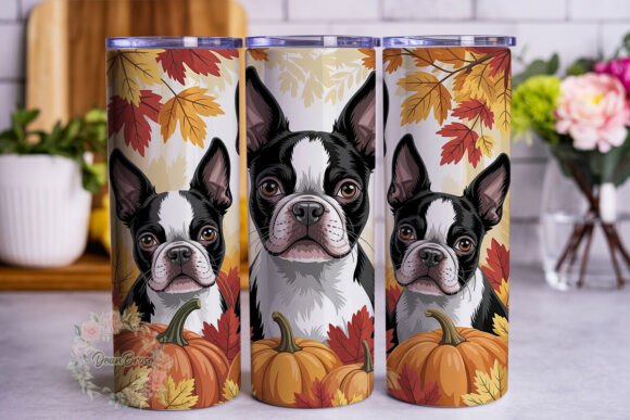 Autumn Dogs Pumpkins: Graphics & Tumbler Wraps for Sellers