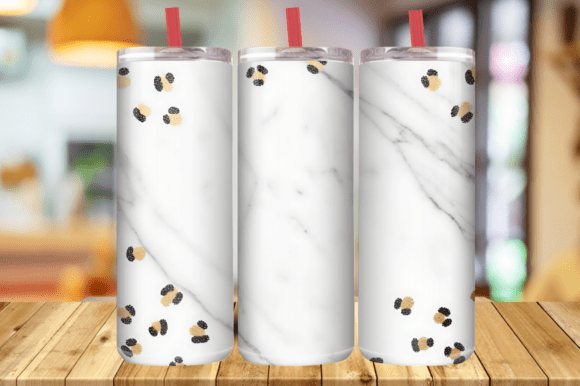 Black Gold Leopard Marble: Graphics for Tumbler Wraps