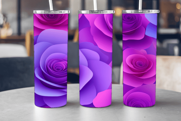 Blooming Roses Tumbler: Tumbler Wraps & Graphics