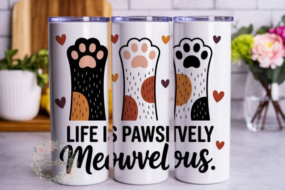 Cat Paw Love 20oz Tumbler Wrap