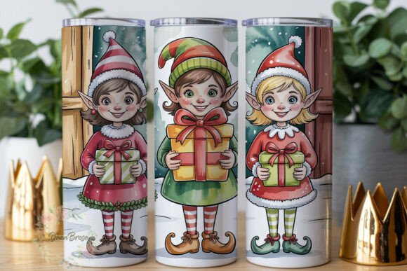Christmas Elf Gifts Tumbler Wrap Graphics Review