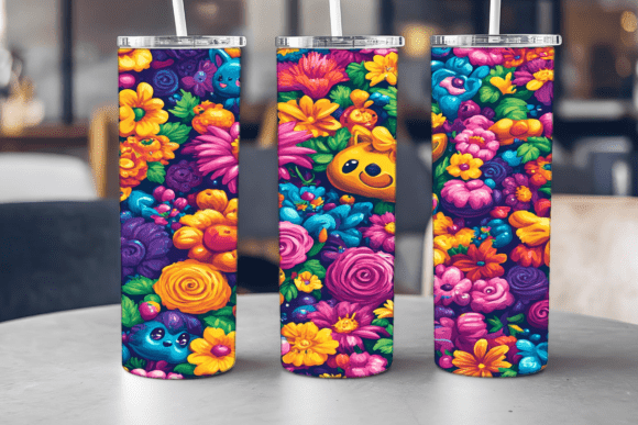 Cozy Cat Pattern Tumbler: Graphics & Tumbler Wraps for Branding