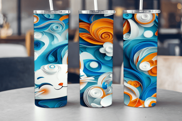 Happy Kittens Tumbler Wrap Graphics for Tumbler Wraps