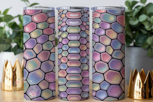 Iridescent Reptile Skin Graphics for Tumbler Wraps