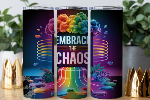 Neon Chaos Gradient Tumbler Wrap Graphics Review