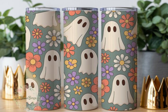 Pastel Ghost Flower Tumbler Wrap: Graphics Review