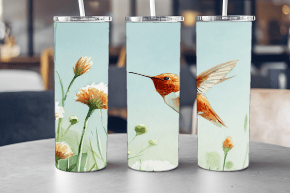 Soft Watercolor Hummingbird Tumbler: Graphics & Tumbler Wraps Review