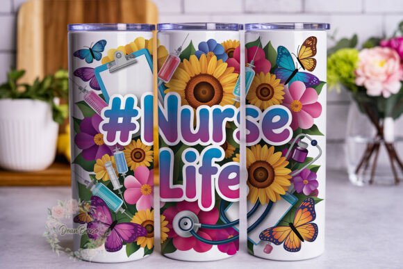 Vibrant Nurse Life 20oz Tumbler Wrap