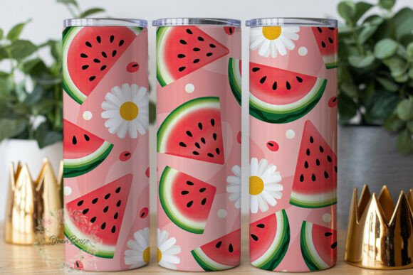 Watermelon Daisy Pink 20oz Tumbler Wrap